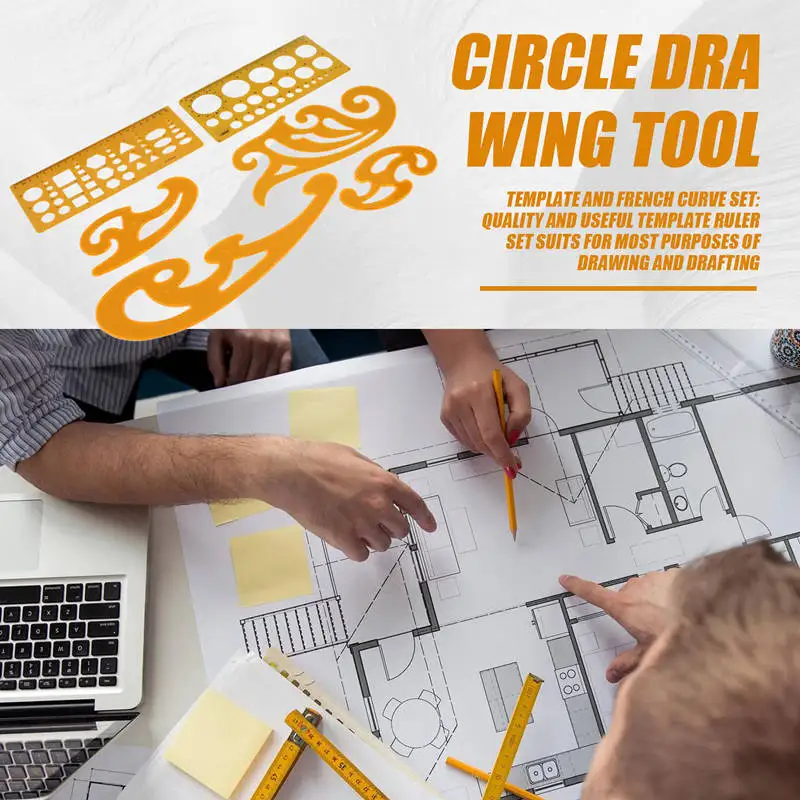 6 Pieces French Curve And Template Ruler Set Drawing Template Tool Circle Templates For Personal Drawing And Drafting