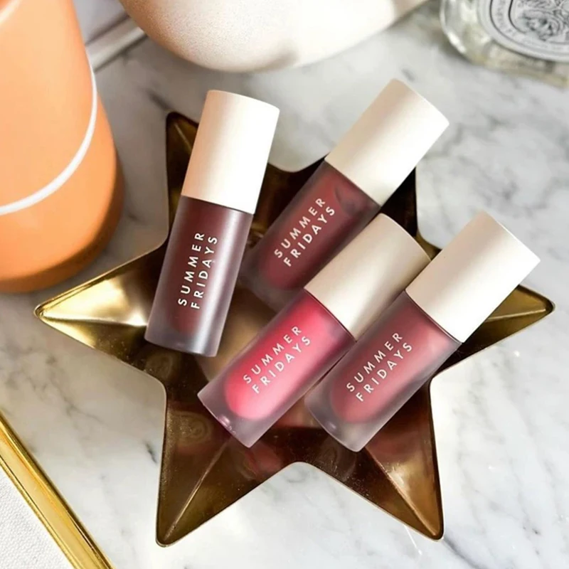 Summer Fridays Lip Balm Moisturizing Mirror ลิปกลอส Lip วานิลลาสีชมพูน้ําตาลกาแฟเค้กกลิ่นลิปสติกโปร่งใสแต่งหน้าน้ํามัน