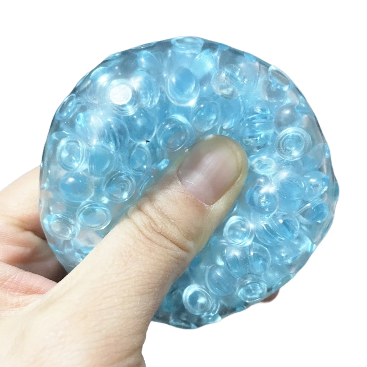 Quetschbarer Sensorik-Ball Stressabbau-Spielzeug Transparente Perlen-Quetschball zur Angstlinderung für Kinder und Erwachsene Entspannung bei Angstzuständen