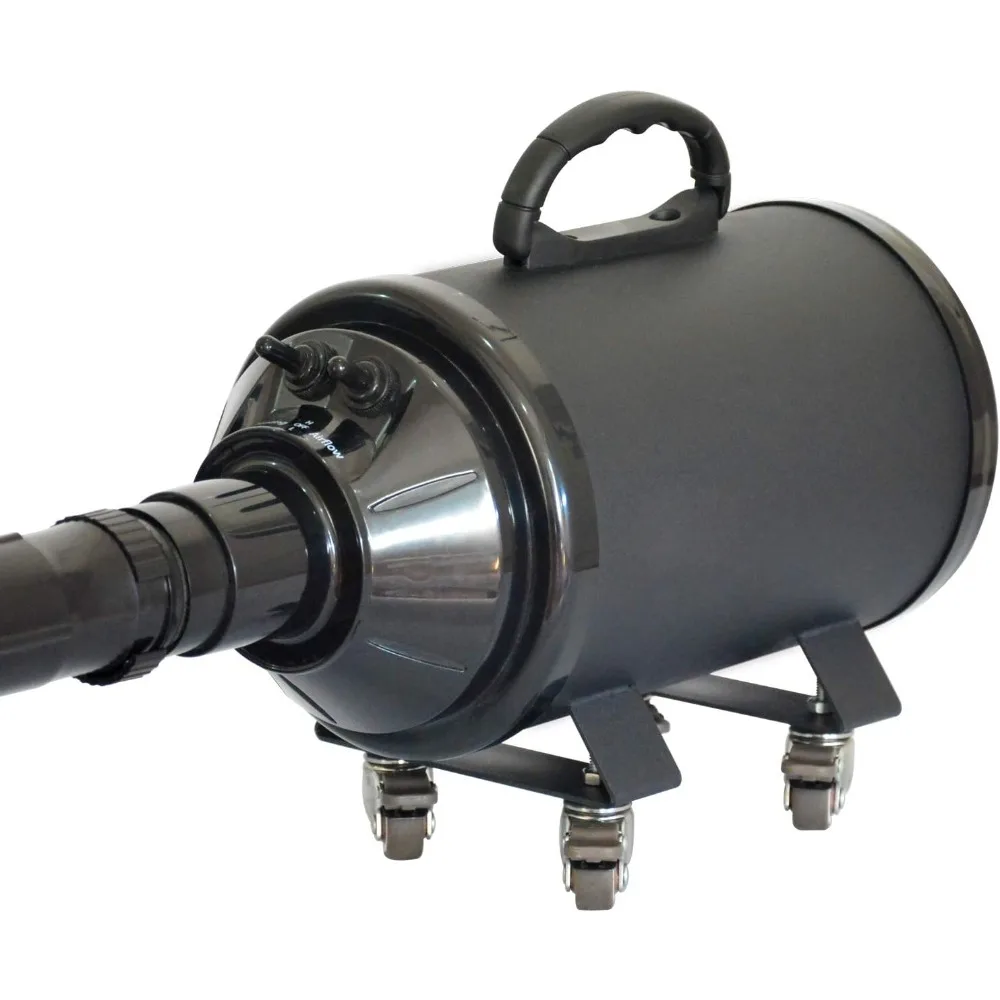 

Powerful Motorcycle & Car Dryer with 14 Foot Flexible Hose & Wheels - for Auto Detailing and dusting,black