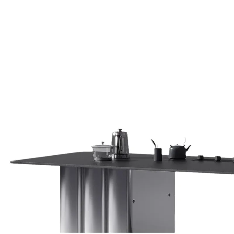 

Light luxury rock slab tea table and chair combination integrated home office reception room modern simple high-end