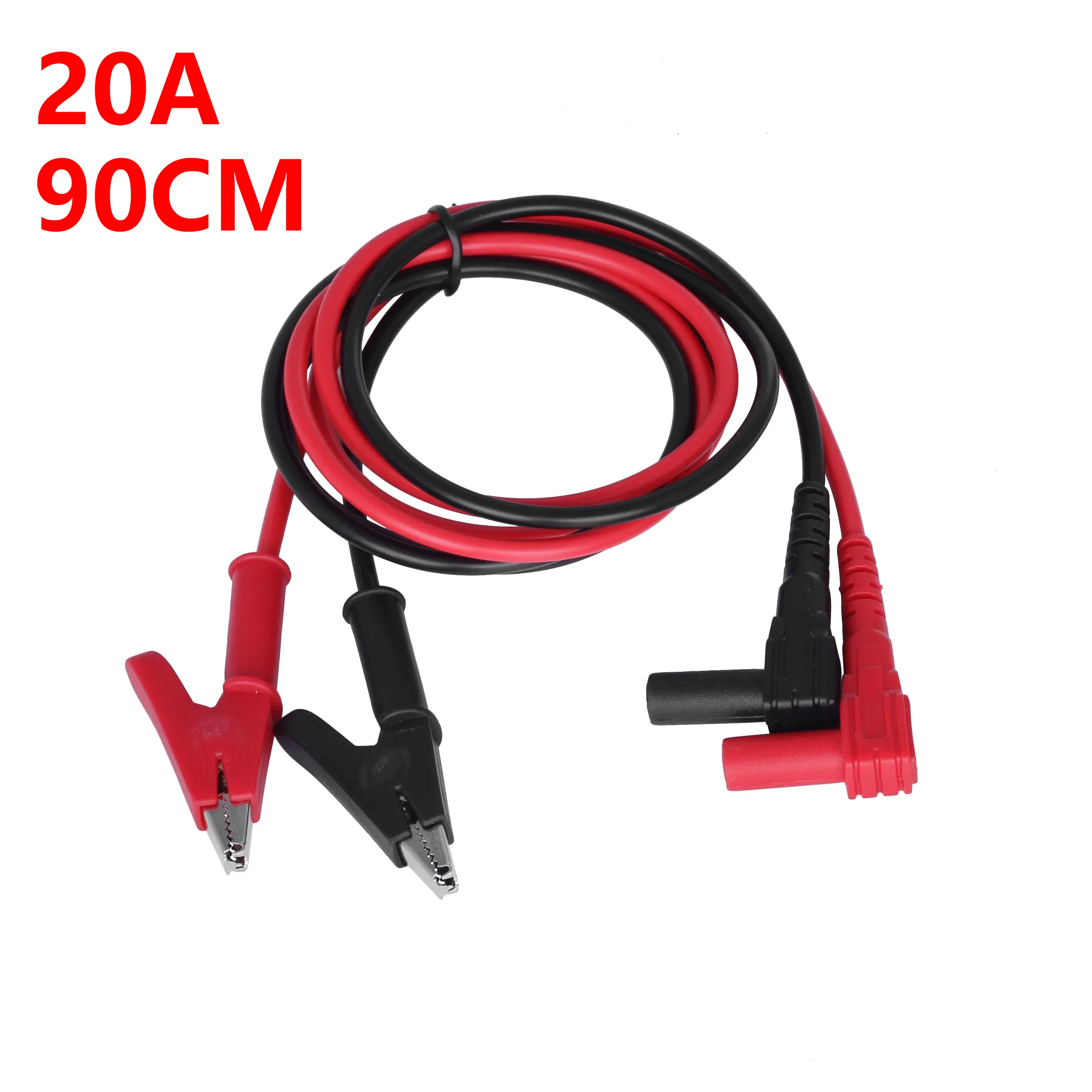 20A 90CM Alligator Clip to Banana Plug Test Cable Lead Connector Dual Probe 4mm Crocodile Clip For Multimeter Measure Tool