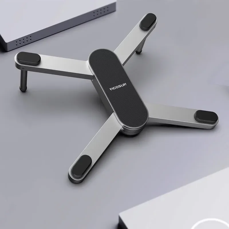 Professional Factory Foldable Styling Height Adjustable Tablet Stand Aluminum Alloy Silicone Riser Holder Support Laptop