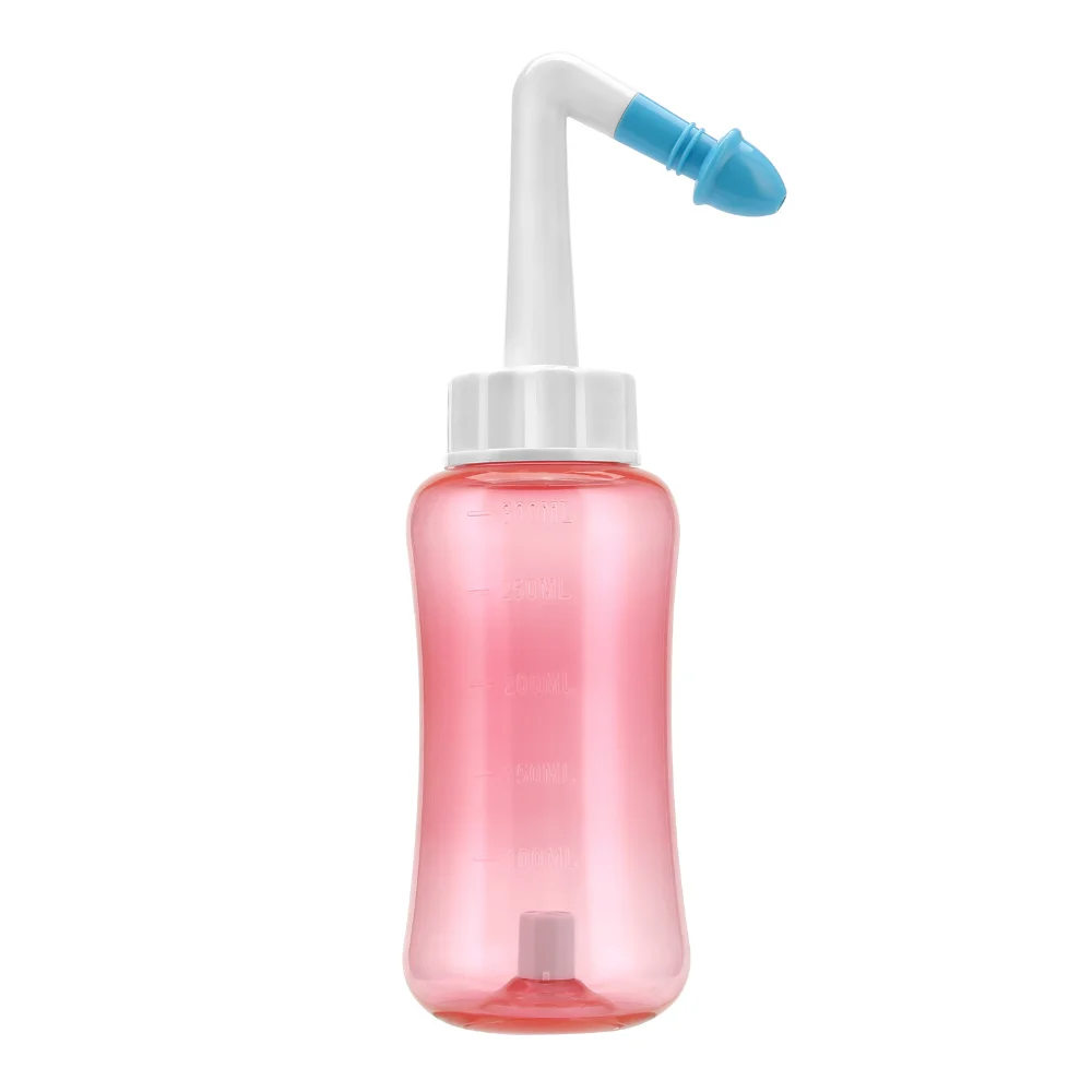 Promotion Hot 500ml sinus irrigation Nasal irrigation bottle Nasal irrigation plastic with saline solution automatic valve