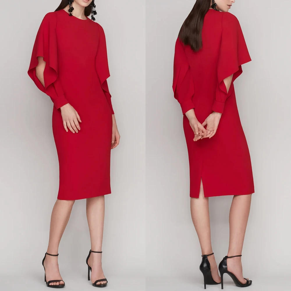 

Customized Elegant Long Sleeve Dress A-Line Evening Dresses Occasion Formal Exquisite High Quality Prom Party Gowns for Women