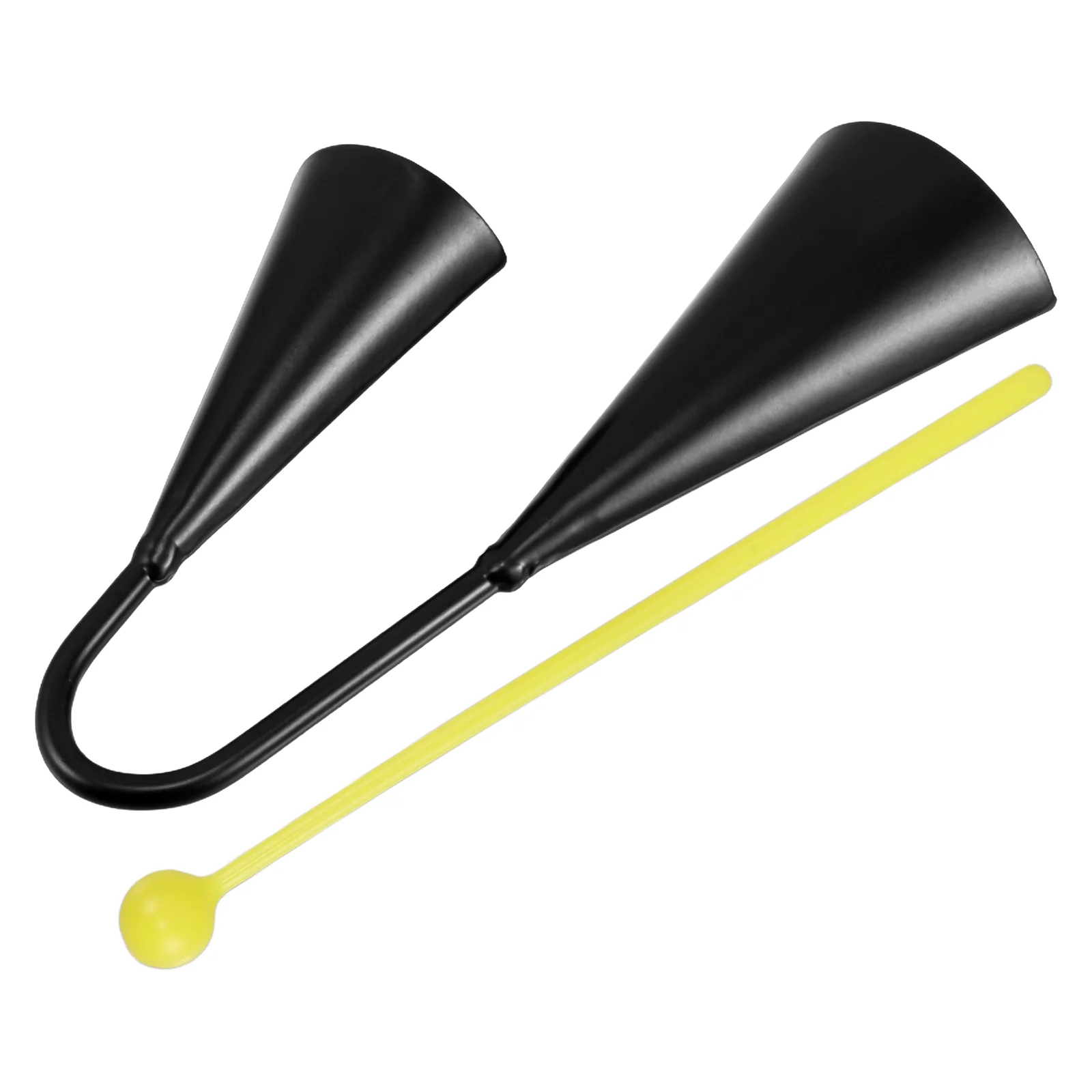 

Musical Cultivation Agogo Bells with Stick Binaural Black Iron Handheld for Kids Child