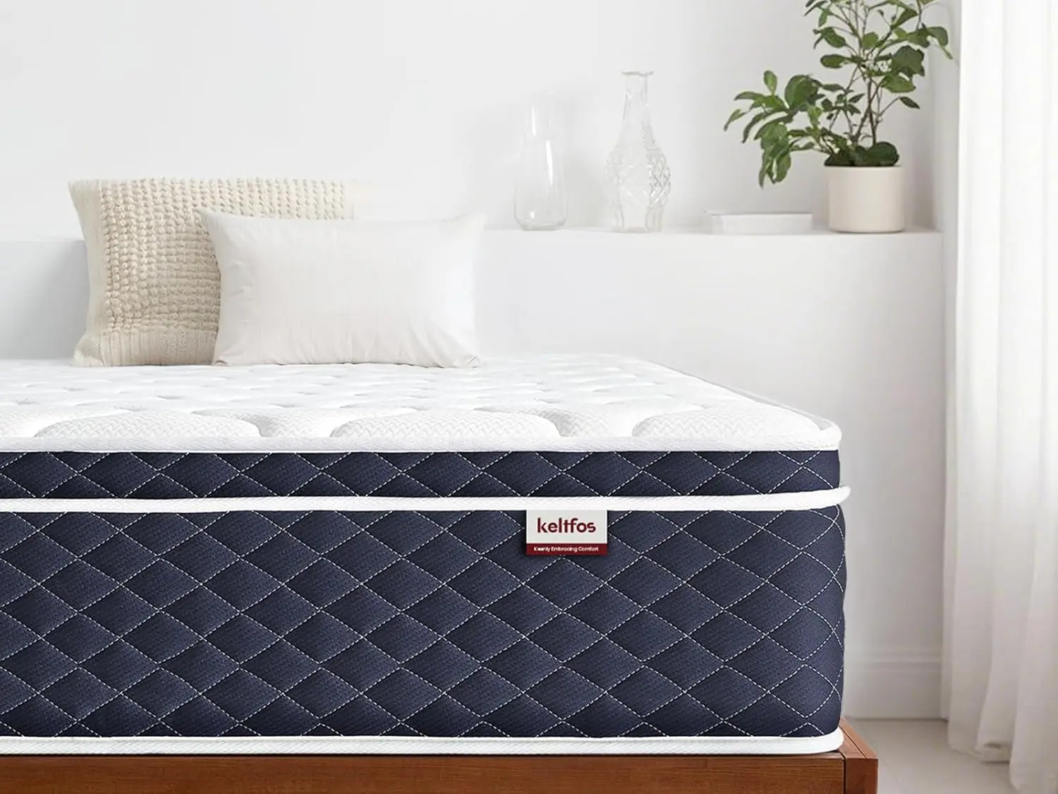 Twin Mattress 12 Inch Hybrid Mattress in a Box Individual Pocket Spring with Motion Isolation Personalized Support Zoned Pressur
