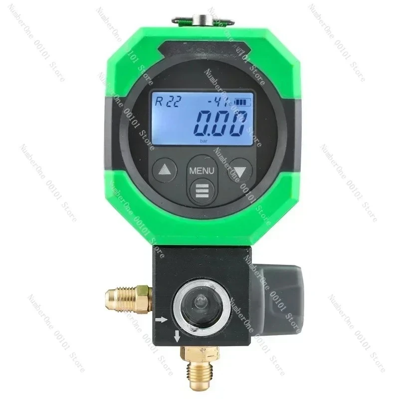 Digital Manifold Gauge MDG-1 Electronic Fluoride Tester, Refrigerant Vacuum Pressure Display for HVAC AC Leak Detection