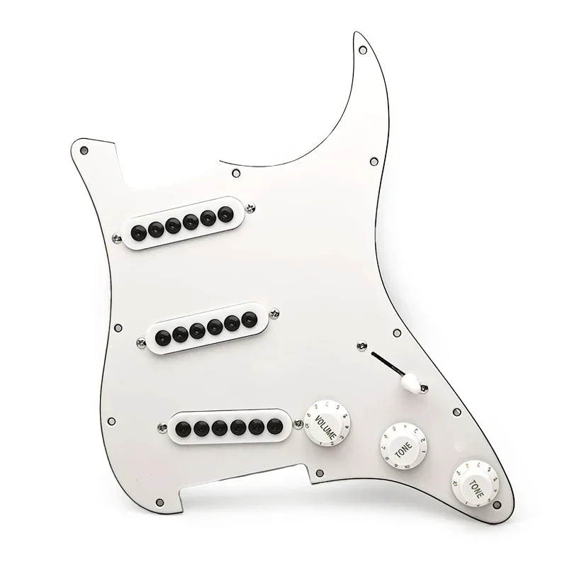 SSS 3 Single Coil Pickups Prewired ST Pickguard Big Screws Loaded Adjustable Electric Guitar Pickguard view 6