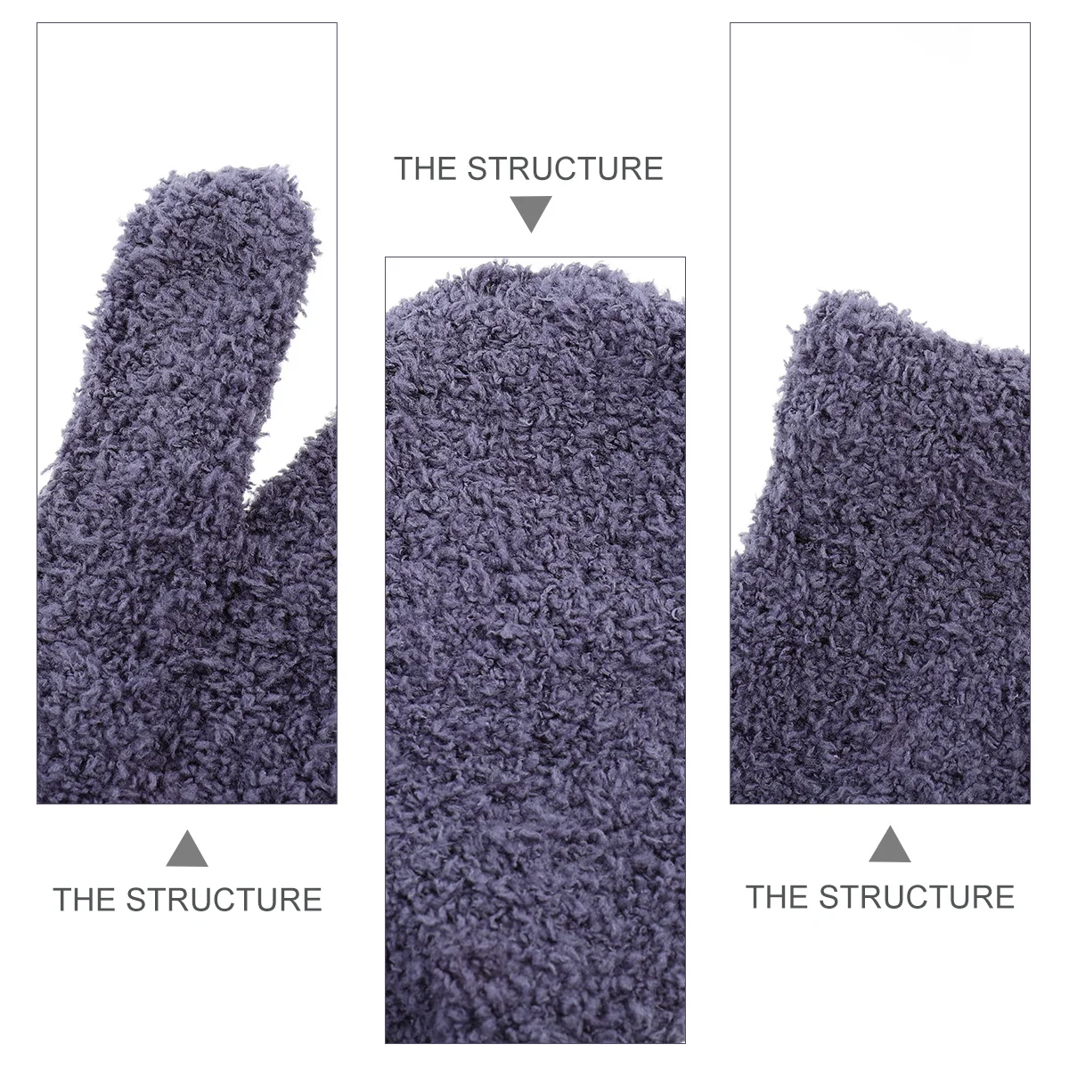 Warm Thermal Gloves For Women Men Half Fleece Full Finger Mittens Winter Protection Anti-Slip Comfortable Lightweight
