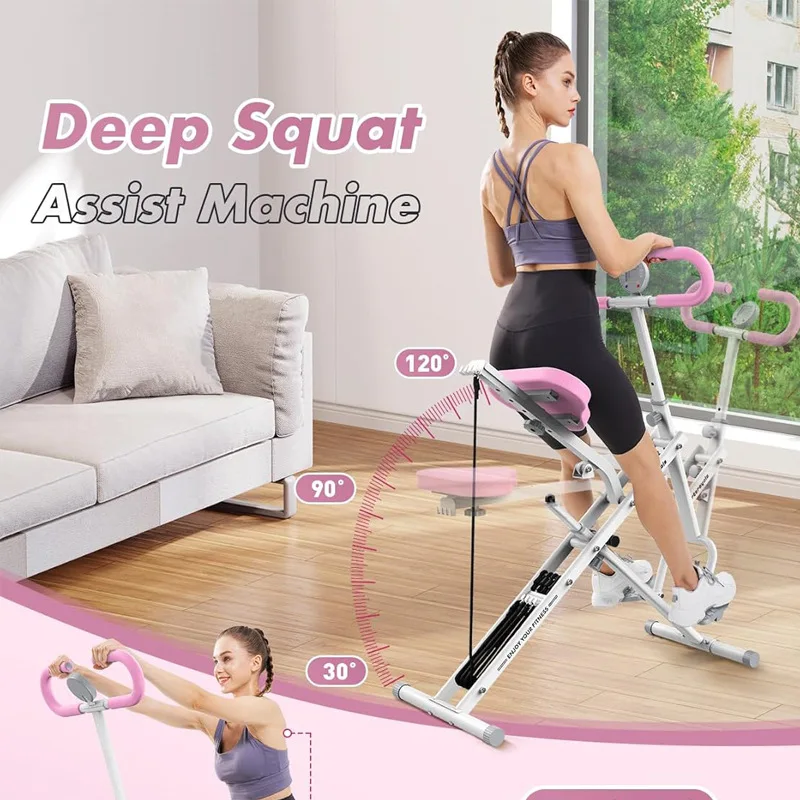 Home Multifunctional Squat Machine, Sports Rowing Machine, Spinning Bike, Single Person Fitness Bike, Horseback Riding Machine