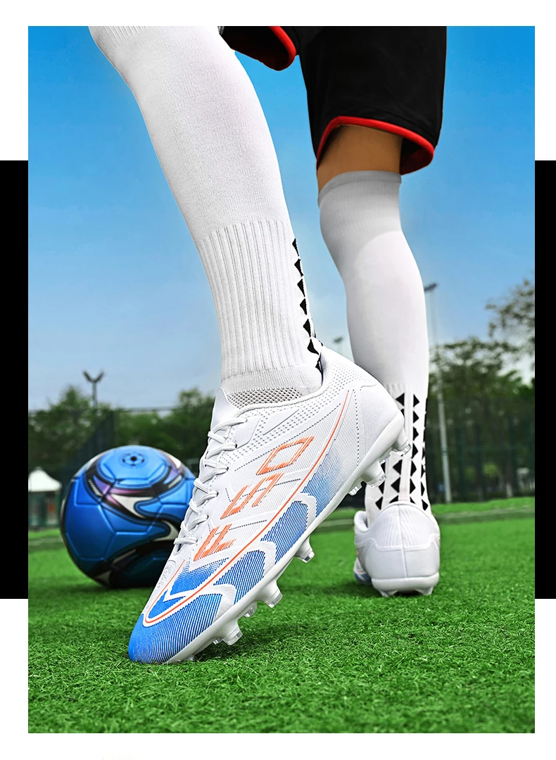 Neue Herren-Fußballschuhe Futsal High Ankle Atmungsaktiv Rutschfest Hochwertige Ultraleichte Fußballschuhe Sportschuhe für Outdoor-Wettkämpfe – Detail 3