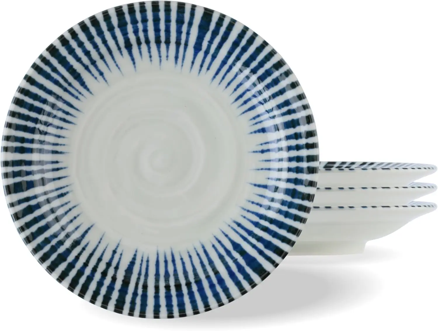 

Japanese Serving Plate, Dinnerware Plates, 5 inch plates, Blue and White, Set of 4