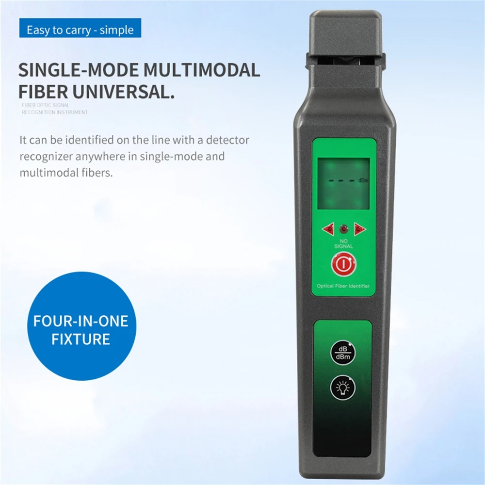 Imagem -03 - Handheld Optical Fiber Identifier Kfi40 8001700nm sm mm Ftth All-in-one Chunk com Vfl Mais Luz Led Identificador de Fibra Óptica