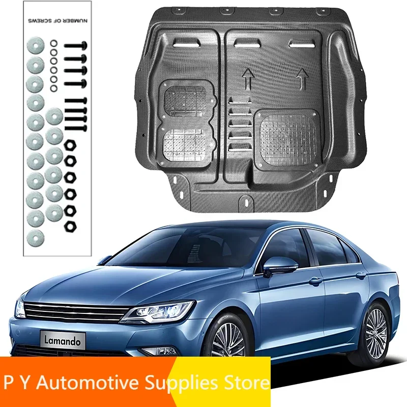 

Car Accessories Black Under Engine Guard Mudguard Board Splash Shield Mud Fender Plate Panel For Volkswagen Lamando L 2022-2024