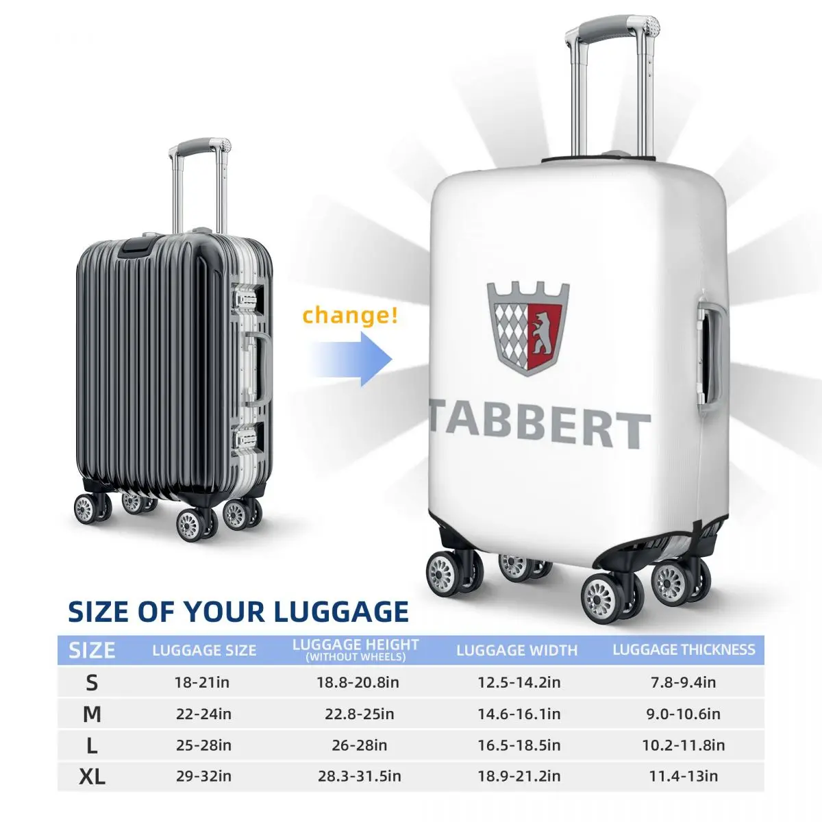 

Защитный чехол для чемодана Tabbert Caravan, эластичные защитные чехлы для дорожного багажа на 18-32 дюймов