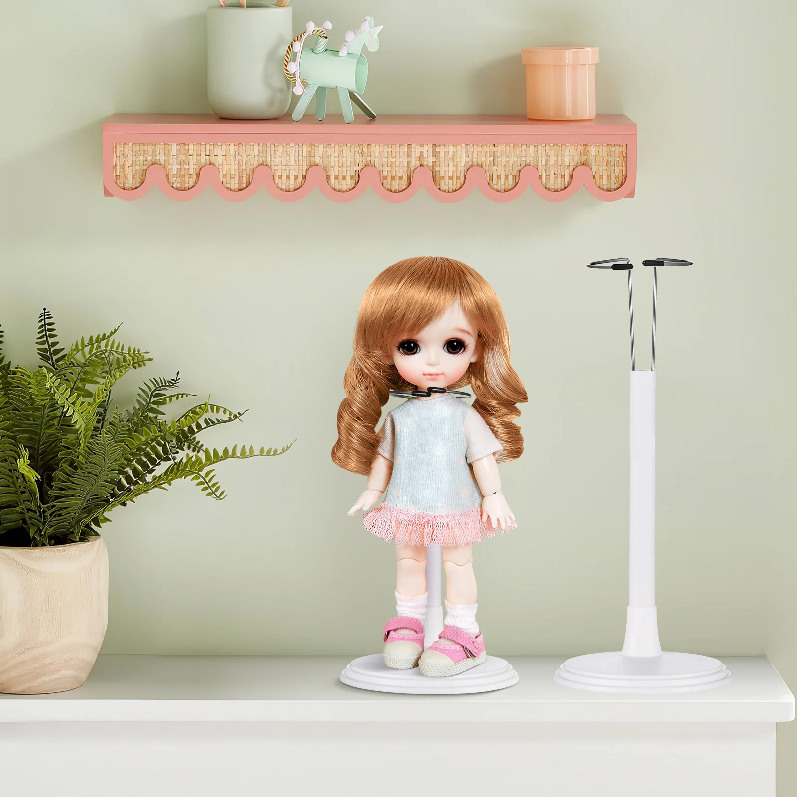 

4 pcs Adjustable Display Storage Action Figure Holder Support Rack Organizers Storage Organizer Mini Stand For Figures