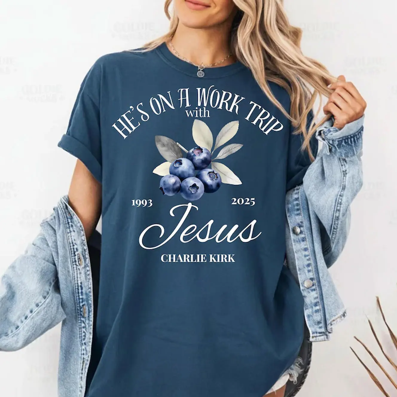 Charlie Kirk Tshirt for Her Republican Gift Friend Justice Work Trip with Jesus Quote Cotton Tee Christian Apparel for Women Men