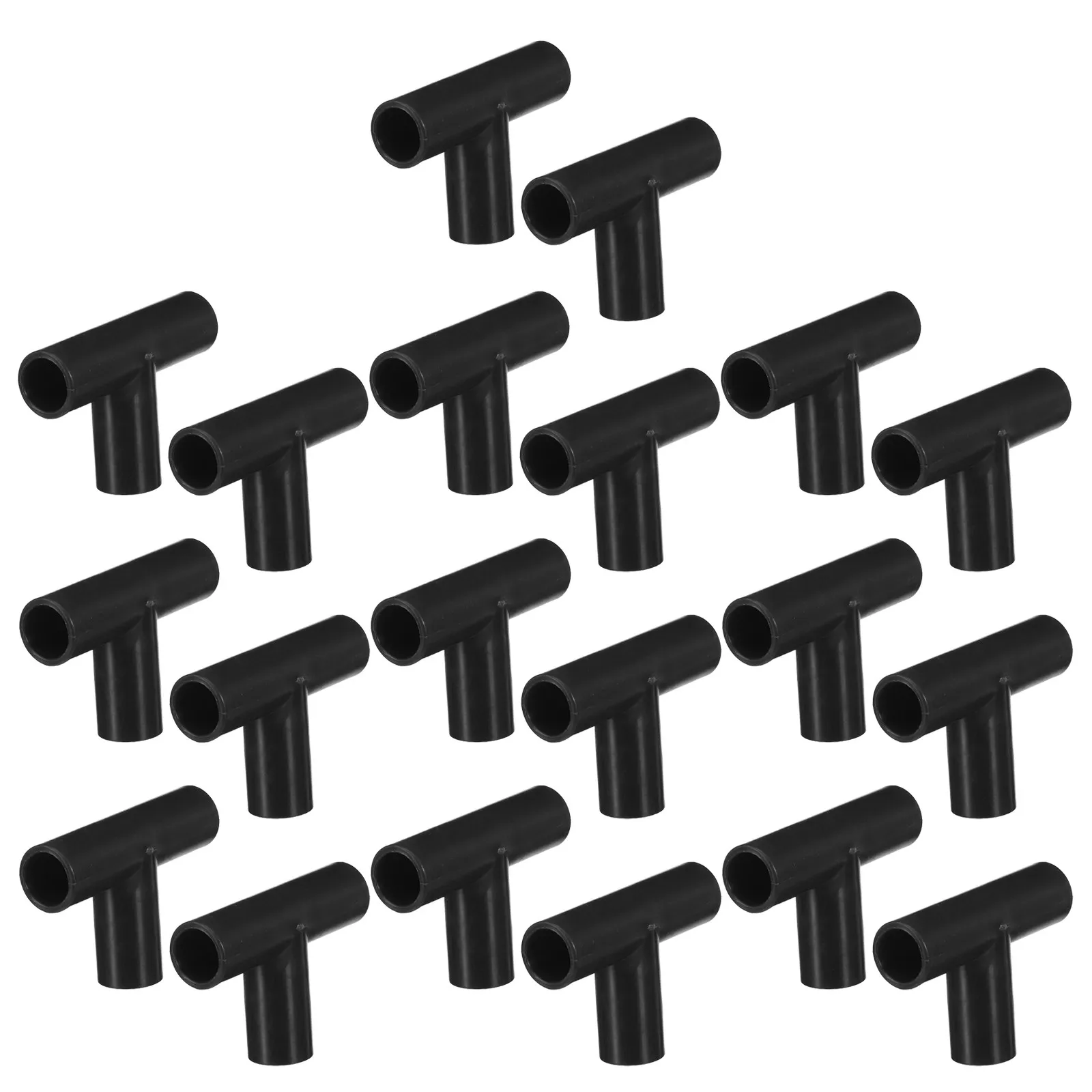 20Pcs Closet Frame Connectors Reinforced 11Mm Plastic T-Joint Fittings for Shoe Racks Wardrobe Modular Shelving Pipe Connectors