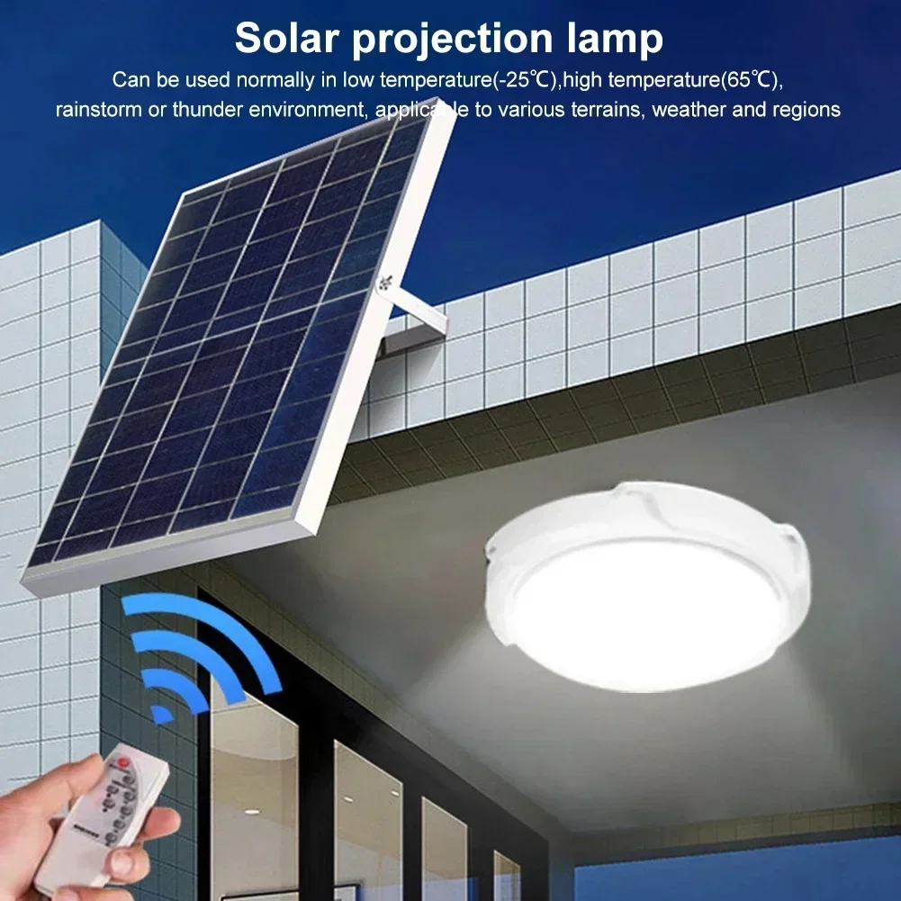 60/500W LED Solar Ceiling Light IP66 Waterproof Indoor Home Top Ceiling House Outdoor Garden Pandent Light Living Room Lighting