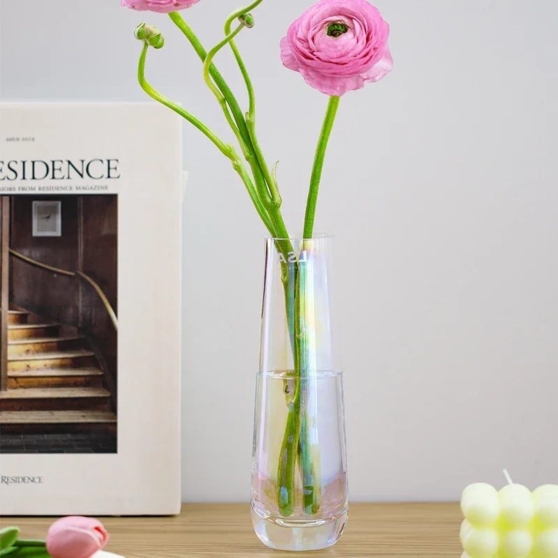 Vase Flower Arrangement Ornament Glass Tulip Water Cultivator Decoration Housewarming Gift