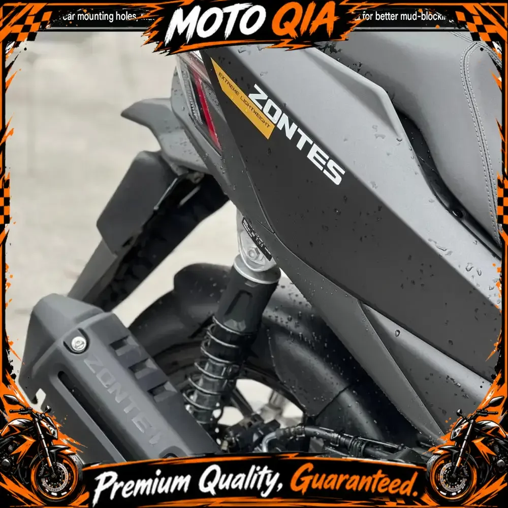 Extended, fully enclosed waterproof rear fender/rear wheel mudguard modification part for ZONTES 125/150V/125/150X