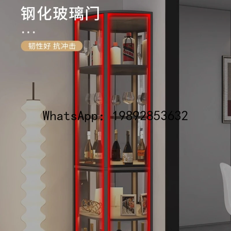 XL Wine Cabinet Display Cabinet Living Room Wall-Mounted Corner Storage Rack Corner Cabinet