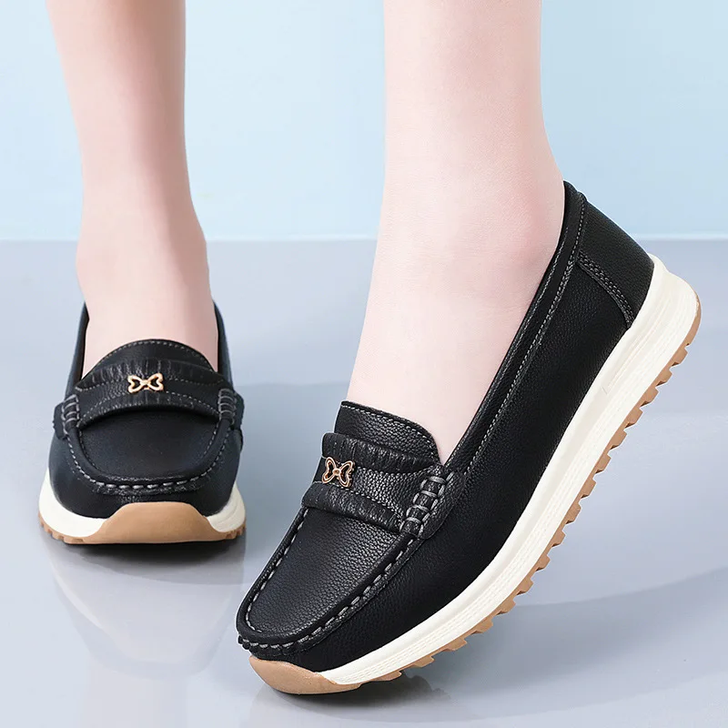 

Spring new arrivals: soft-soled, non-slip, comfortable slip-on loafers for middle-aged and elderly women - versatile and casual