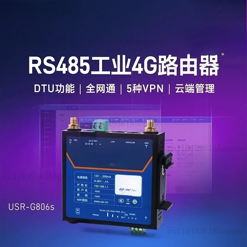 Industrial 4G LTE Router USR-G806S IoT Device Serial Port RS485 LAN to 4G WiFi Converter Support RTU to TCP