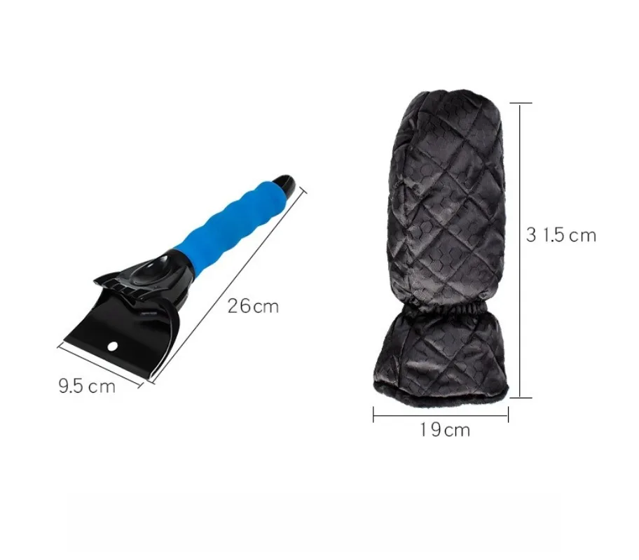 清掃用品 車用雪かき 車用暖かい手袋 雪かき 印刷入り車用雪かき 氷 2025年新トレンド 車用雪ブラシ