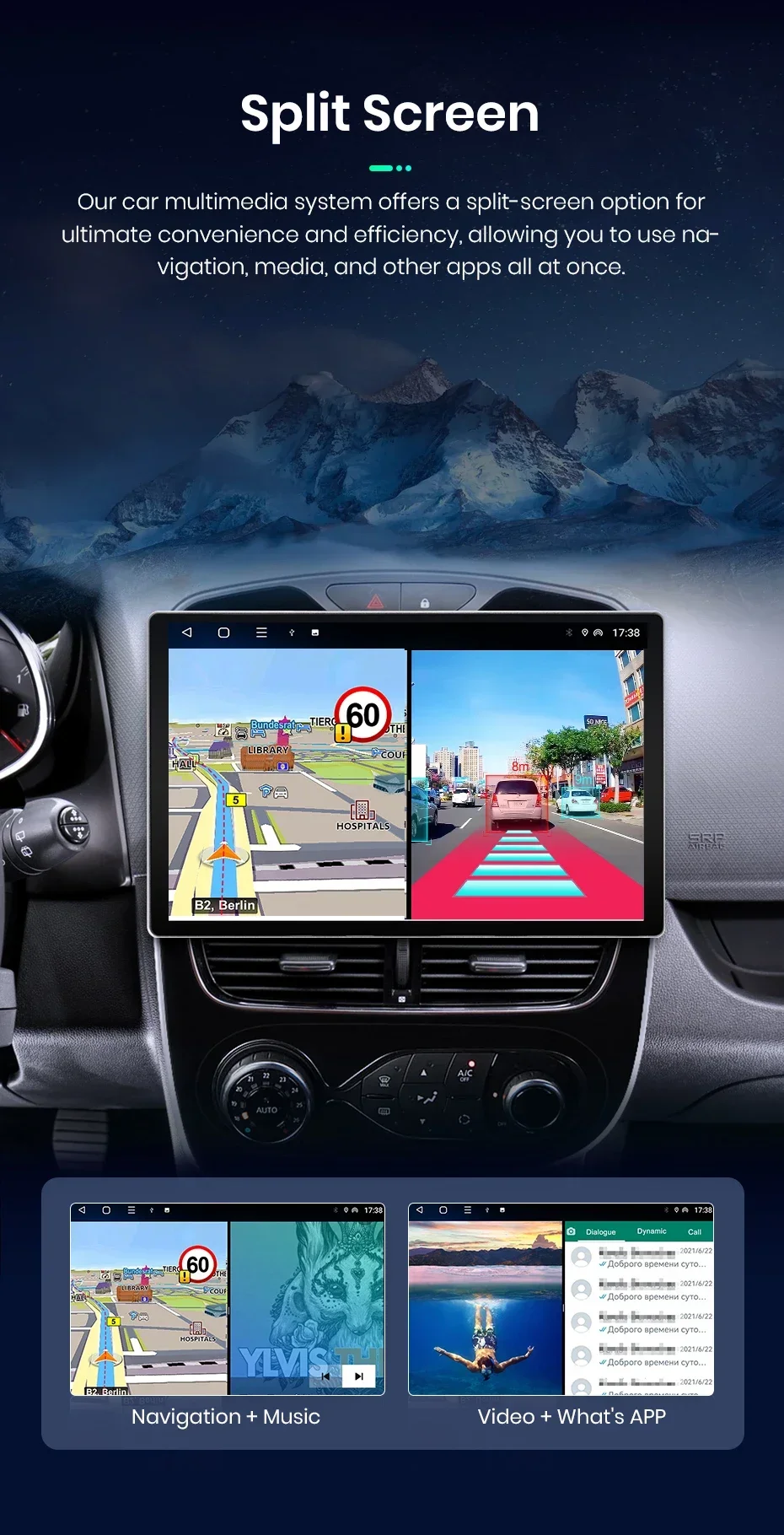 2K QLED Bildschirm Auto Radio Für Renault Clio 4 ZOE 2012-2019 Drahtlose CarPlay Android Auto Multimedia autoradi – Detail 21
