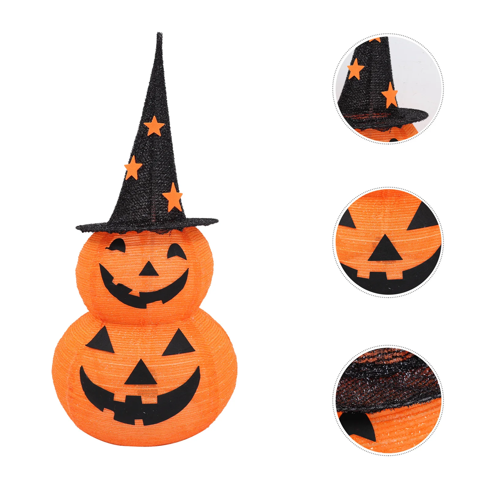 

1Pcs Foldable Pumpkin Cloth Lantern Halloween Lantern Decor Party Layout Decorative Backdrop Halloween Light Adorn