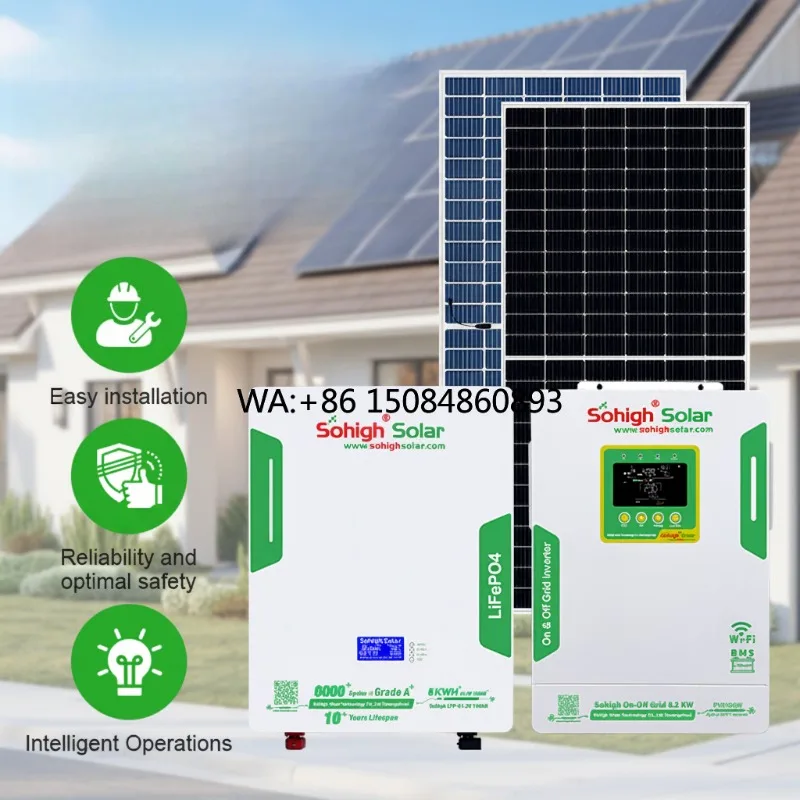 Solar balcony power generation5Kw 6Kw 10Kw Sohigh Residential Balcony Hybrid Solar Power Panels System Complete Kit