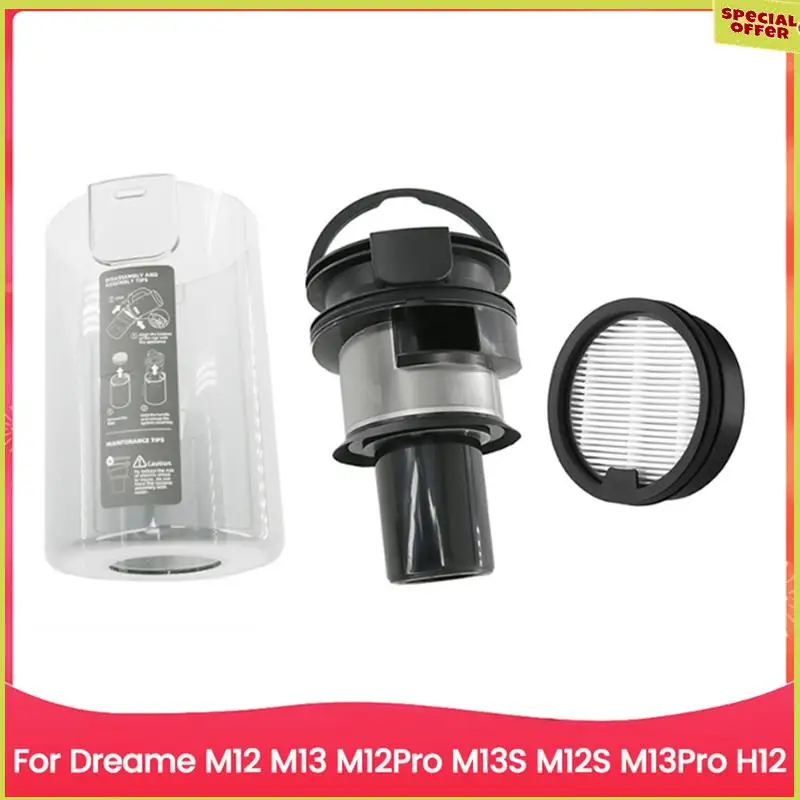

A34R High Efficiency Multi Cone Cyclone Components Dust Bin And Filter For Dreame M12 M13 Vacuum Cleaner Replacement Parts