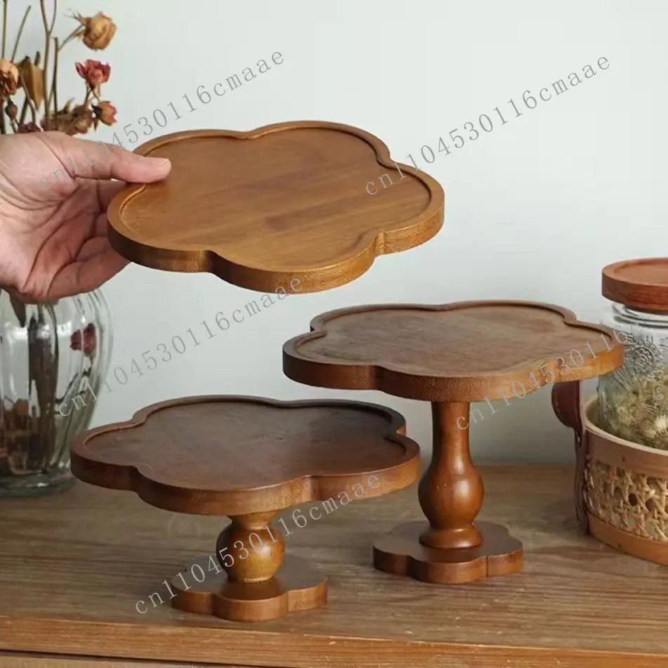 New Lace Wooden Tray, High Foot Tray, Storage High Foot Tray