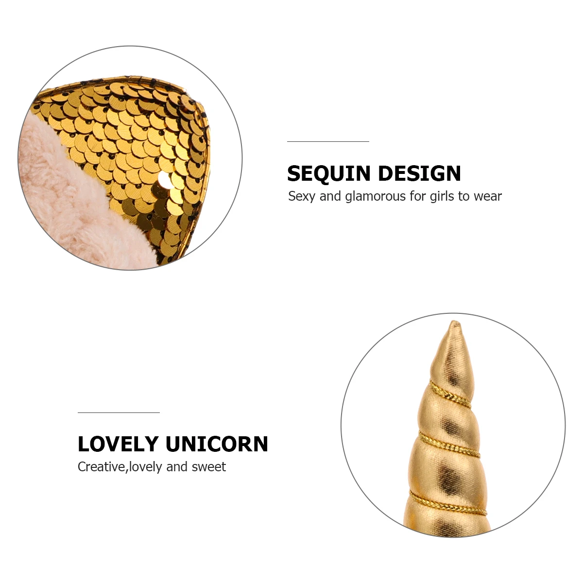 

2 Pcs Sports Unicorn Headband Women's Hair Ribbons Fabric Face Washing Hairband