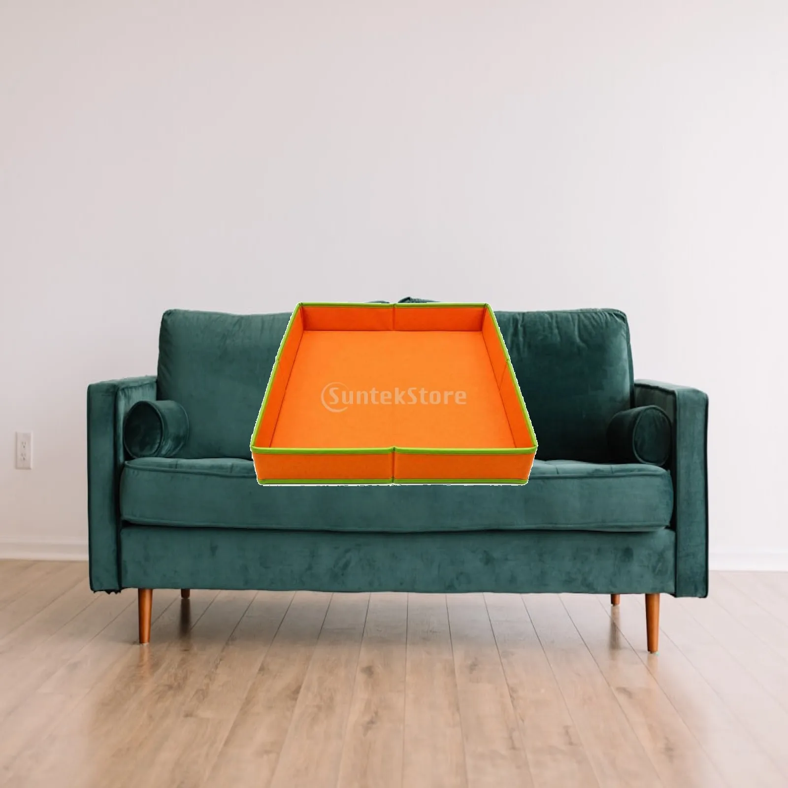 Portable Folding Sandbox for Kids Sensory Play Box with Stitched Edges for Indoor Organization