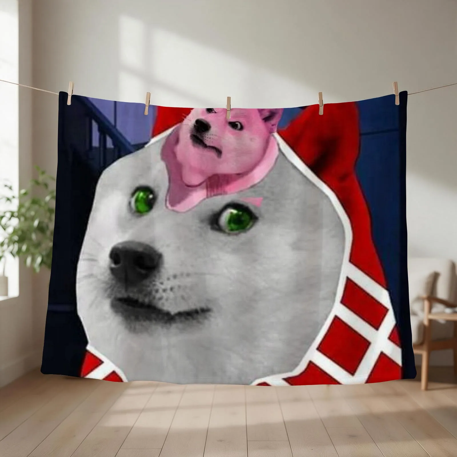 King Crimson Doge Throw Blanket couch cozy soft plush fuzzy picnic outdoor blanket