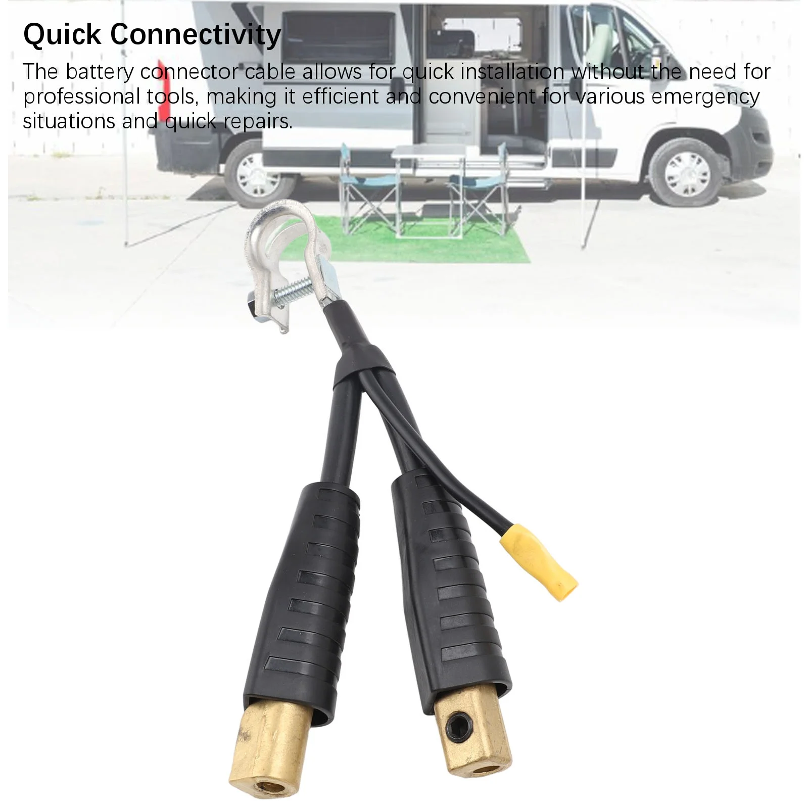 Quick Connect Battery Harness Repair Splice Stable Connection Enhanced Safety for 2 and 1 Gauge Cable Rubber