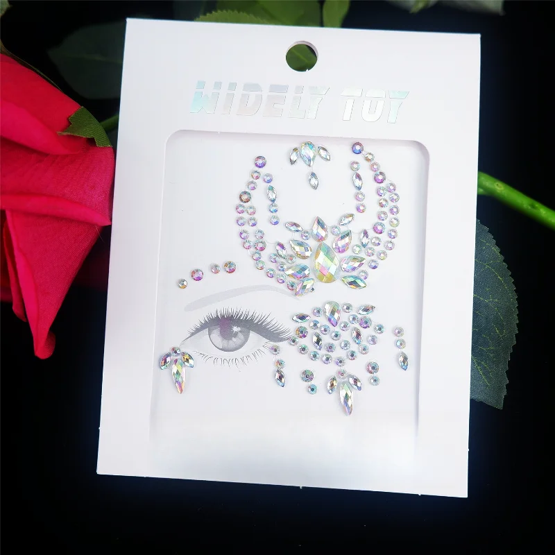 Acrylic Resin Face Gems Rhinestone Eye and Forehead Stickers for Party Tattoo Temporary Body Art Self Adhesive Fashion Jewelry view 6