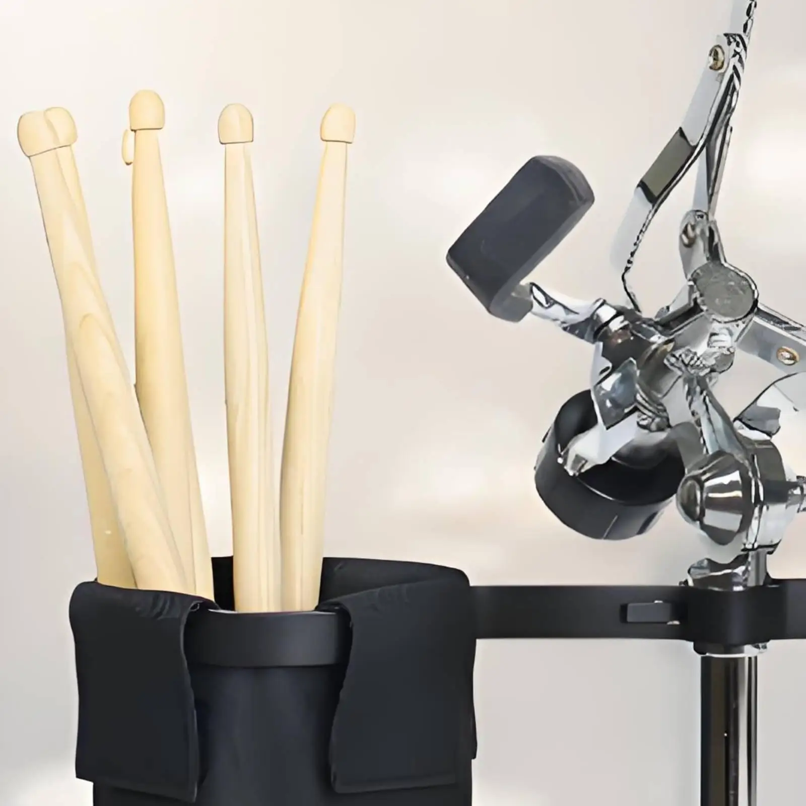 Drumstick Holder Clamp-on Oxford Drumsticks Case Spacious Storage Bag for Battery Drumsticks Stand