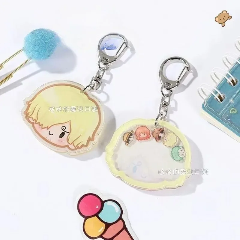 One Piece Monkey D Luffy Kawaii Cartoon Keychain Anime Backpack Charm Cute Small Gift Merchandise Japanese Anime Figure - view 5