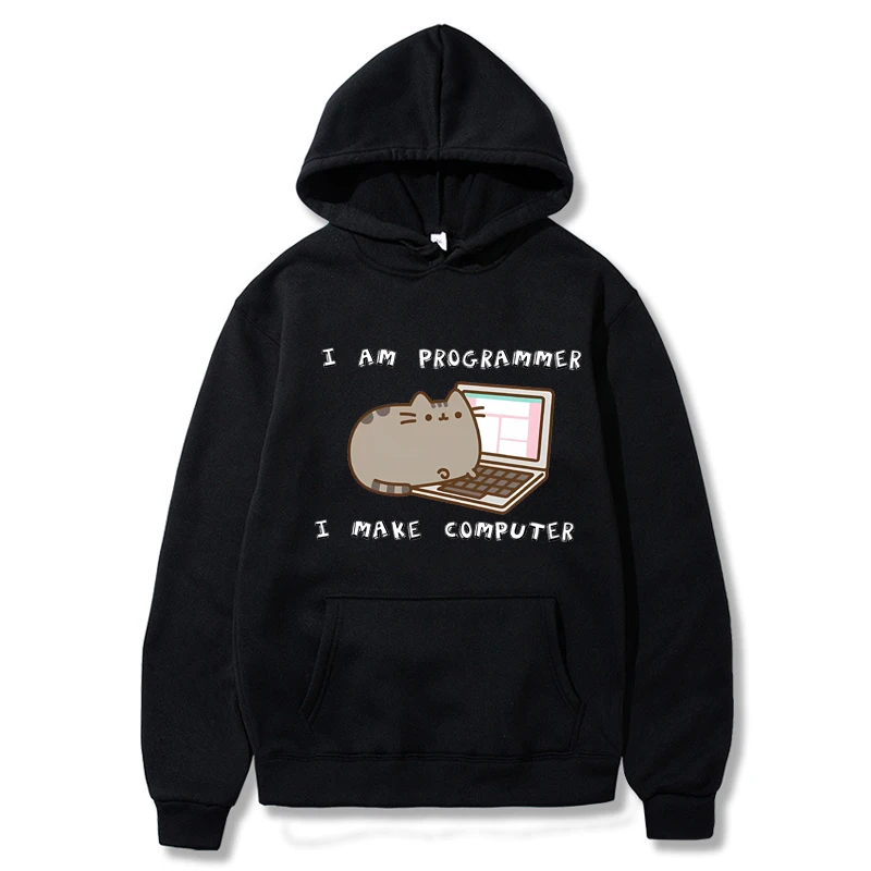 

I Am Programmer I Make Computer Male Hoodie Vintage Casual Tops Oversize Breathable Long Sleeve Men Hoodie Clothing