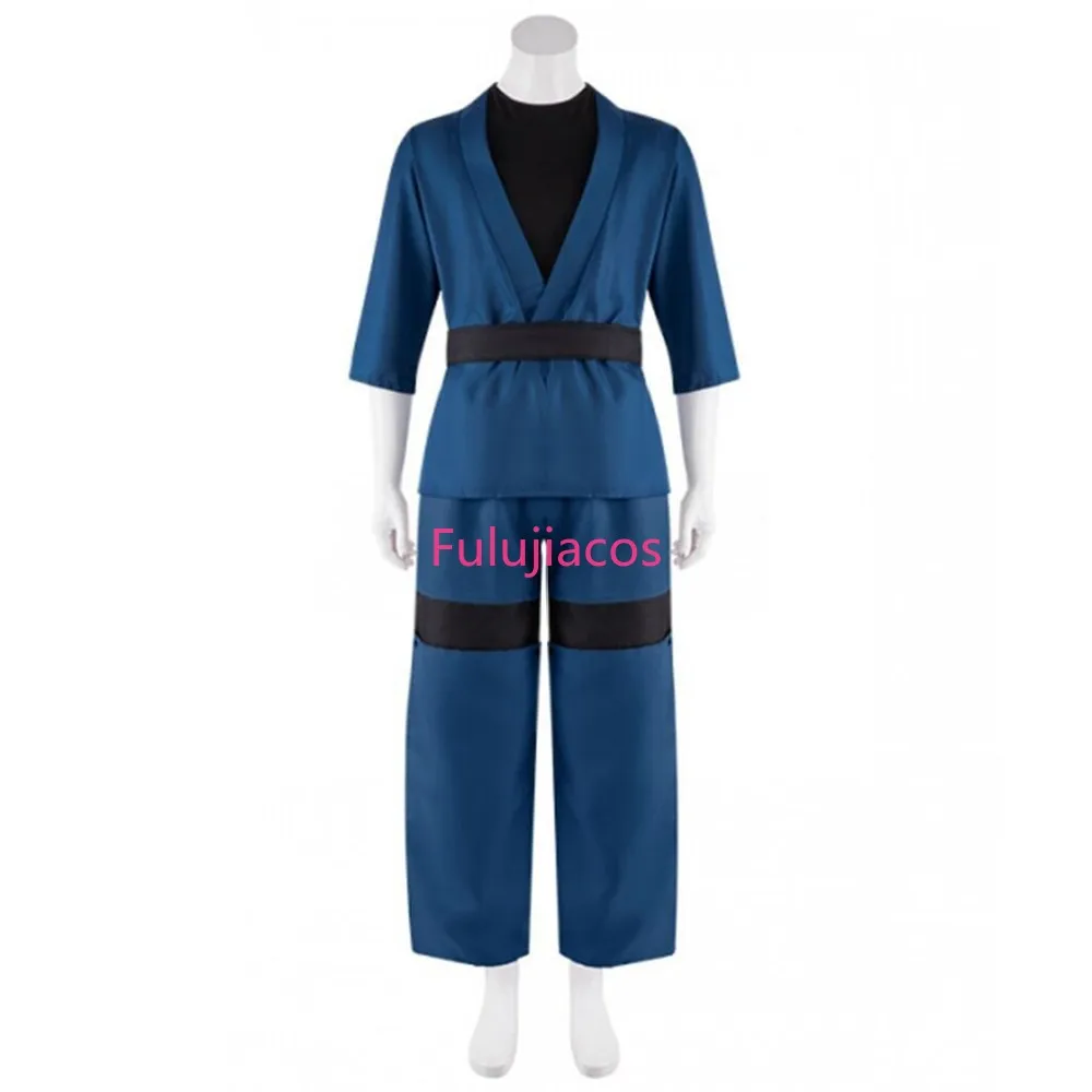 

Fulujiacos Shinmon Benimaru Cosplay Costume Blue Japanese Practice Uniform