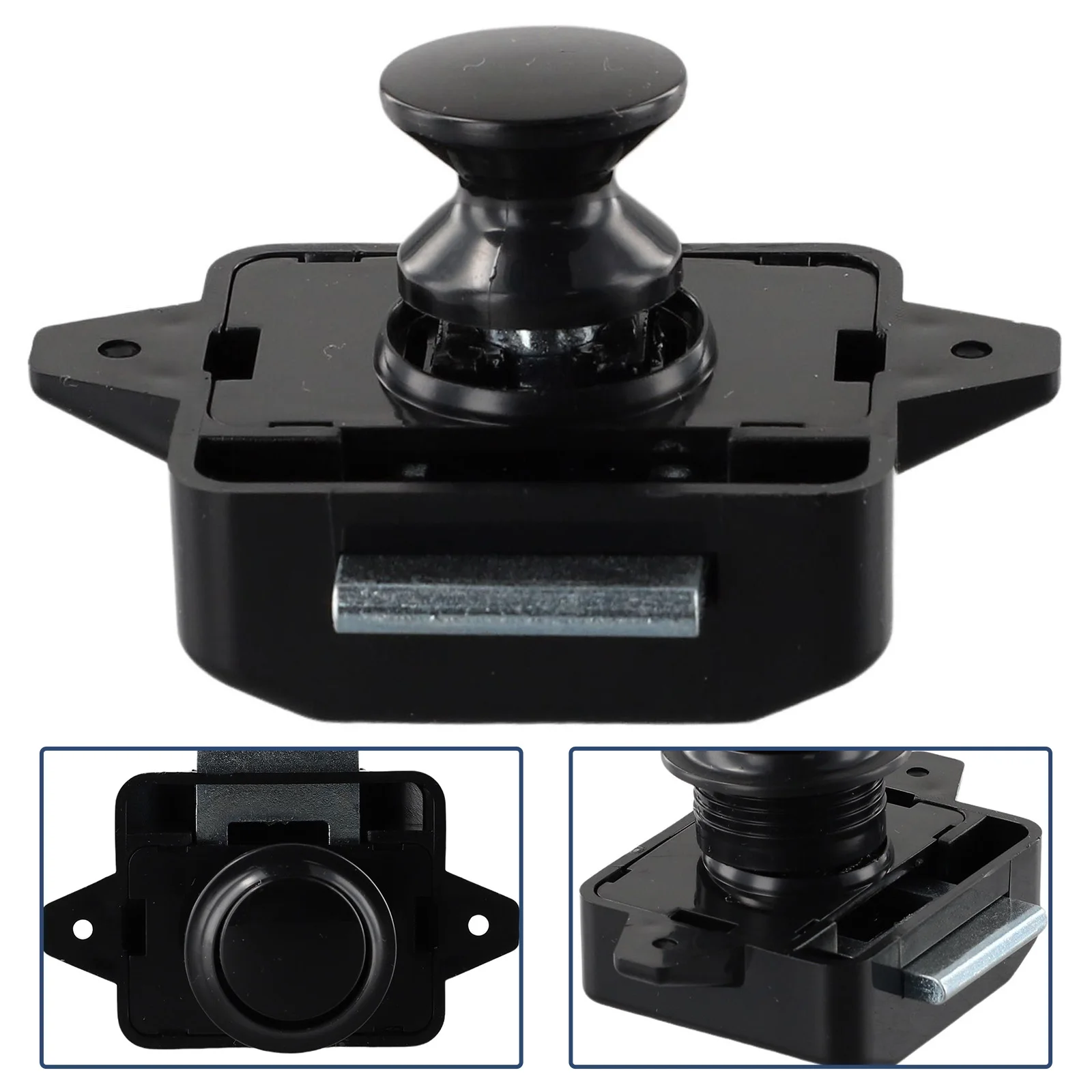 Serrature a pulsante bullone di chiusura della porta dell'armadio per Caravan Camper Camper Van Latch armadio manopola nera