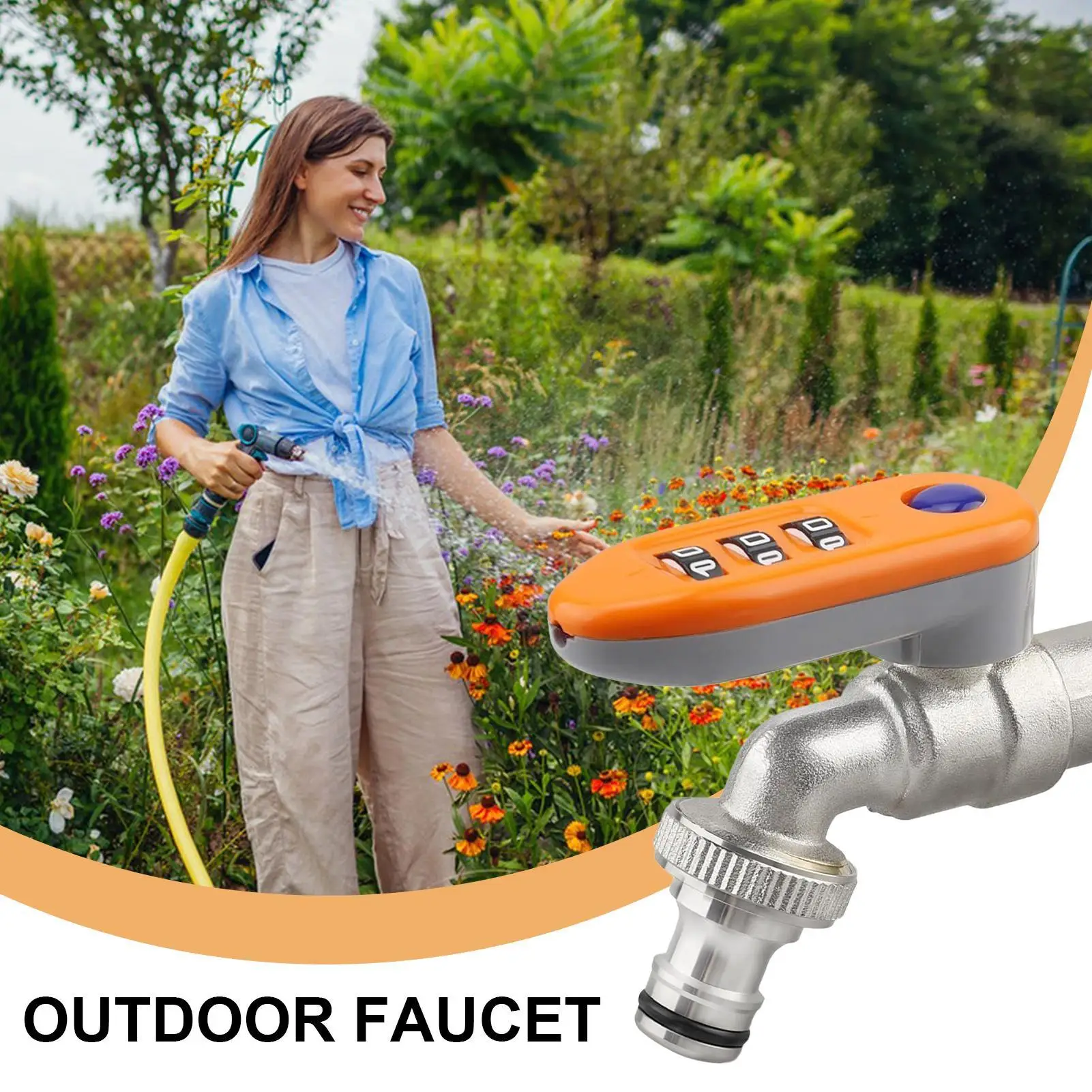 Irrigation Lock System For Garden Brass Outdoor Spigot With Combination Lock For Garden Irrigation Gardening Supplies Outside