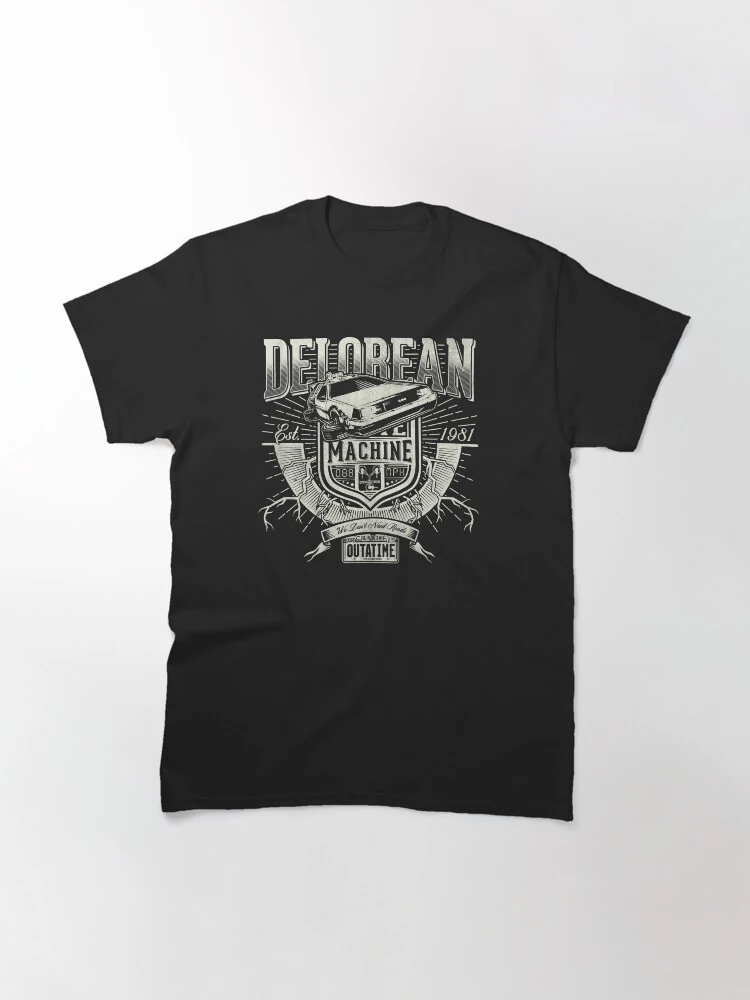

OutaTime 0324 Back To The Future Retro Sic Fi Gift t shirt Vintage Time Machine DeLorean Graphic Clothes Large size Tops S-6XL