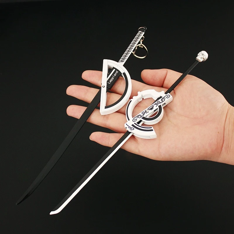 22cm/8.66in płynący pies metalowy model broni zabawka miecz ze stojakiem wystawowym kolekcja ozdób pulpit prezenty urodzinowe dla chłopca Prop