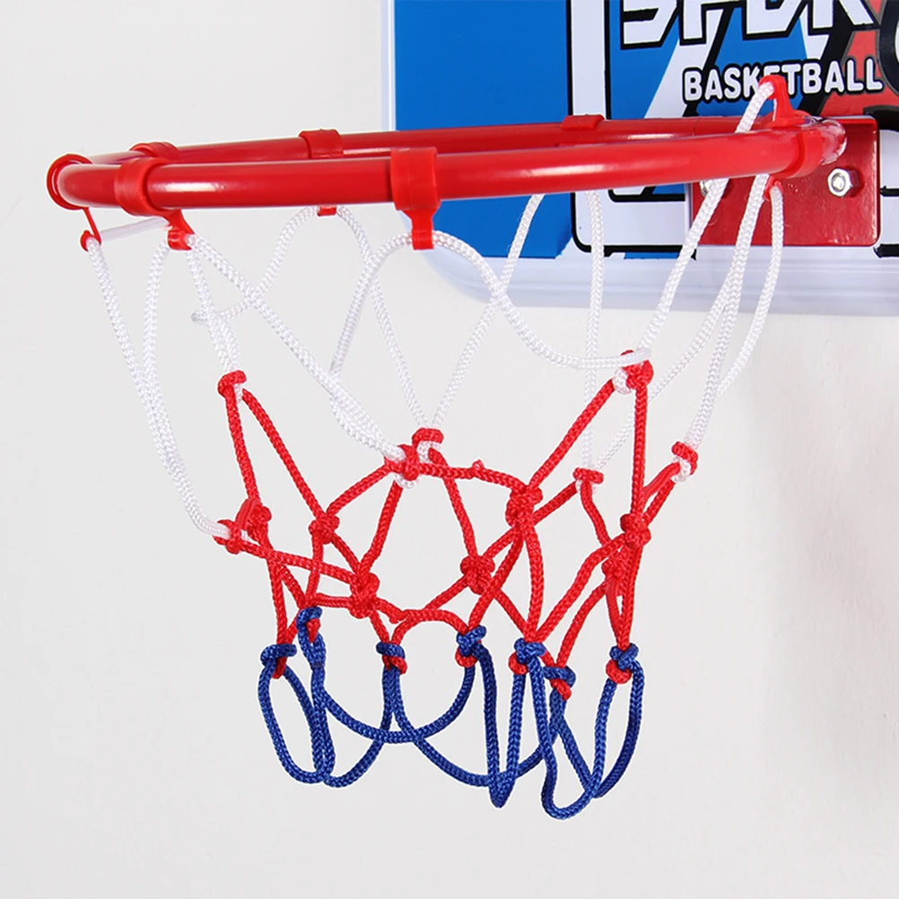 

Basketball Hoop Outdoor Wall-mounted Stand Basketballs Toy Set Blue Child Indoor