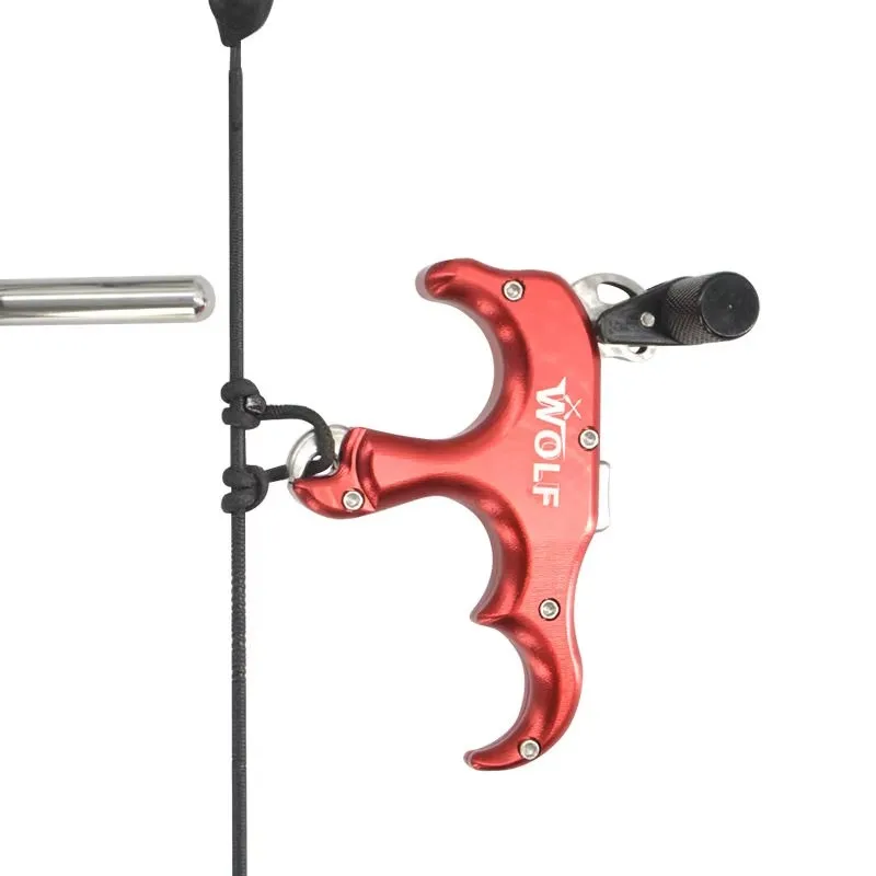 Handheld Aluminum Alloy 3finger Automatic Grip Caliper Release Aid Thumb Trigger Archery Compound Bow Shooting Hunting Acccessor - view 2